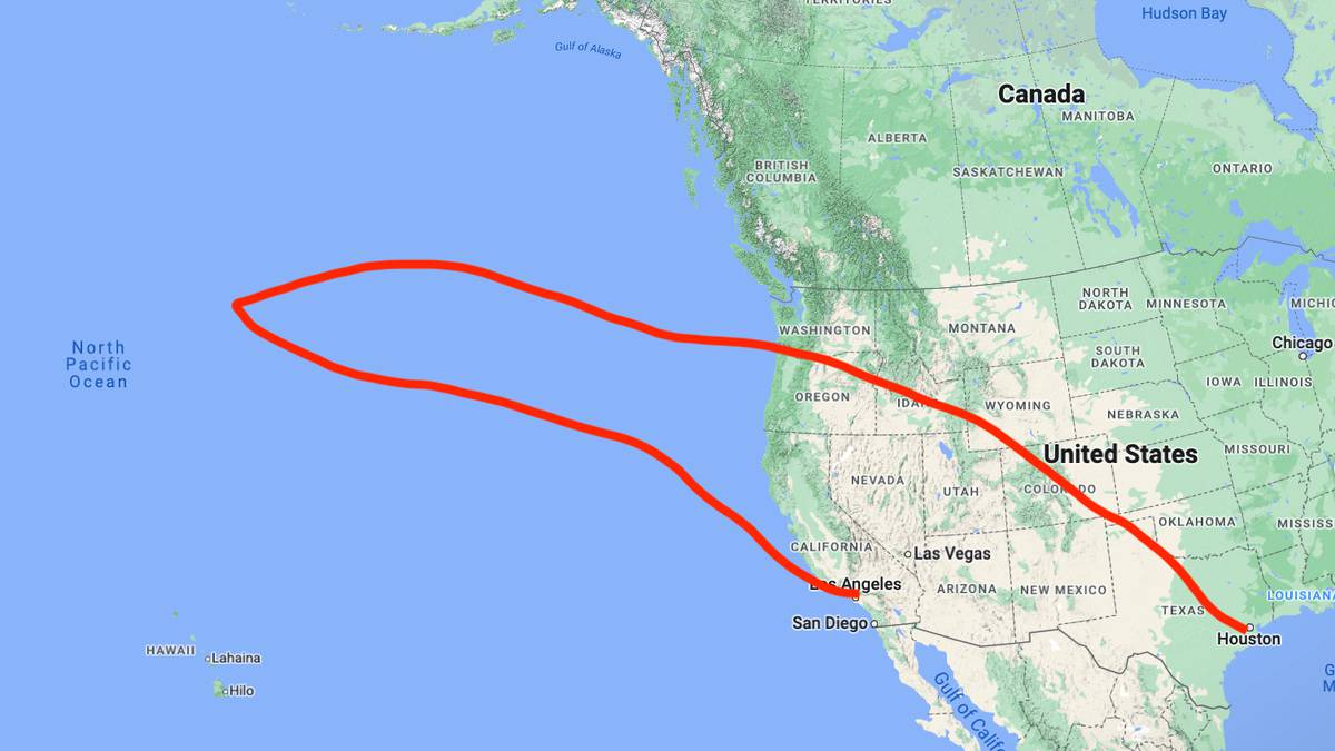 Lot American Airlines z Dallas trwa 12 godzin, aby dotrzeć do Los Angeles