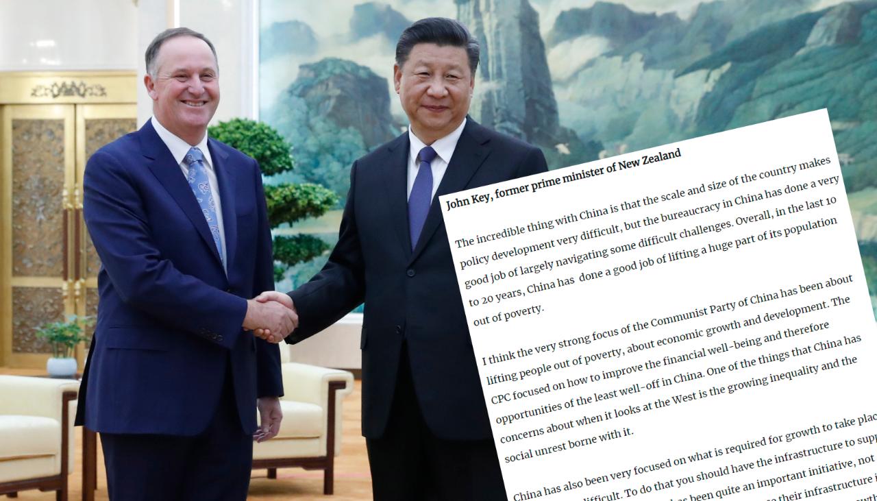 Sir John Key Dulupes chwali Chiny w chińskich mediach państwowych